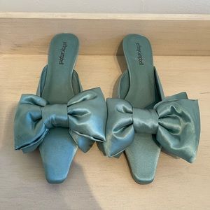 Jeffrey Campbell Satin Bow Kitten Heels Size 7.5